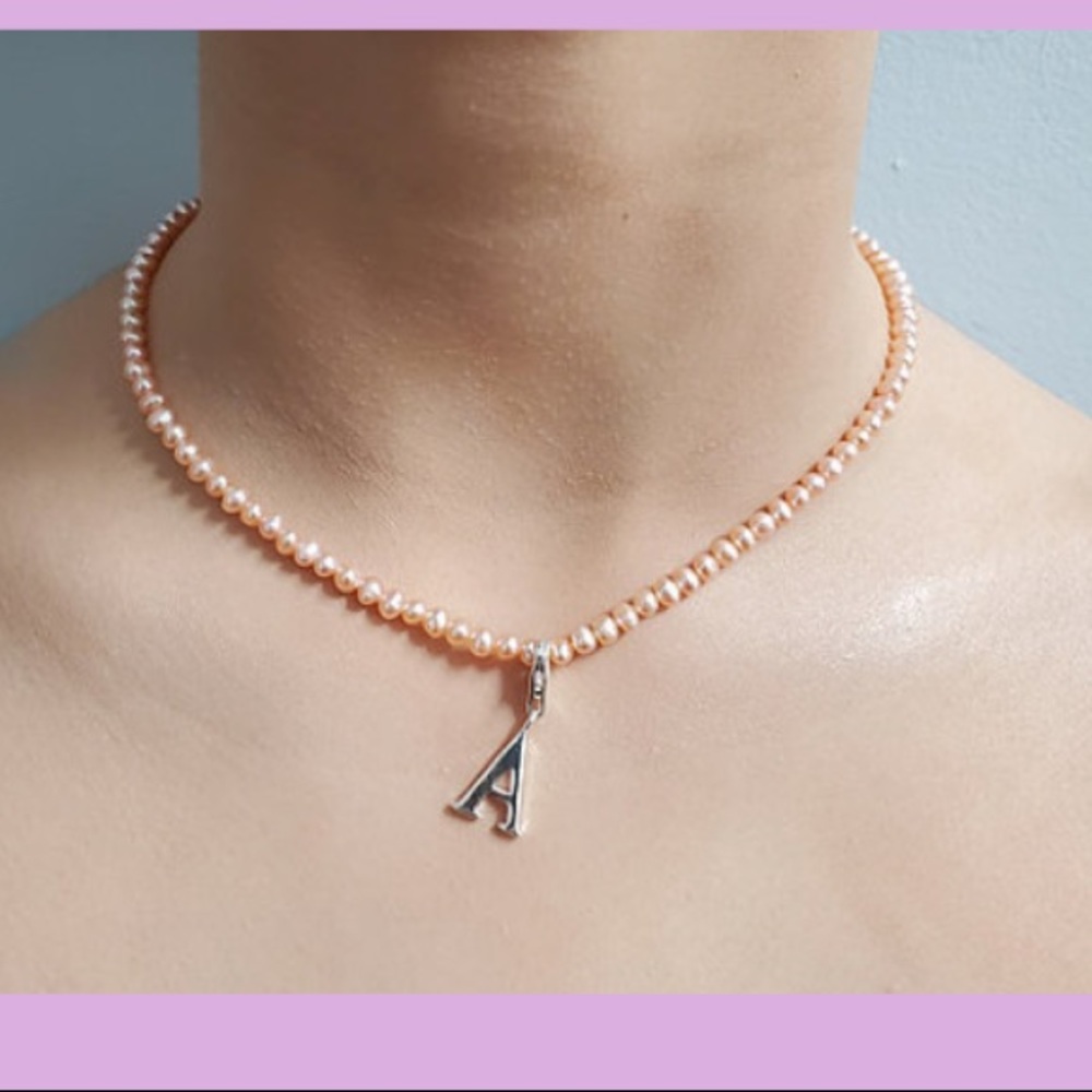 Pearl necklace handmade